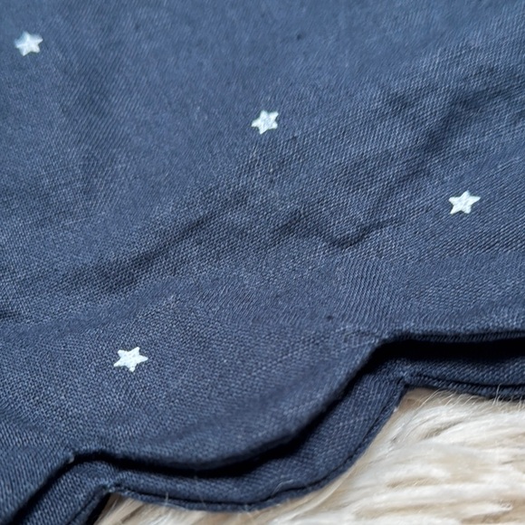 🎉HP🎉 J. Crew Scalloped Hem Linen Blend Star Shorts 💗 Navy - Picture 12 of 16
